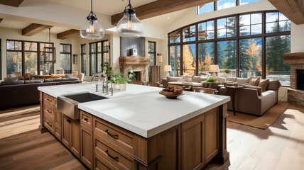 modern and kitchen with beautiful interior design