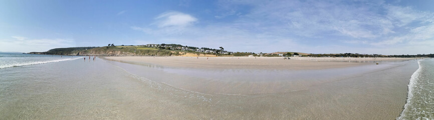 Presqu'île de Crozon, panoramique de la plage de trez Bellec