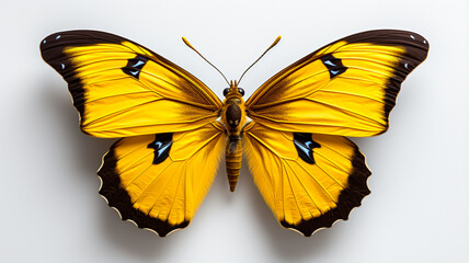 Fototapeta premium yellow butterfly, butterfly, butterfly on a white background