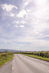 Naklejka premium Road in the countryside