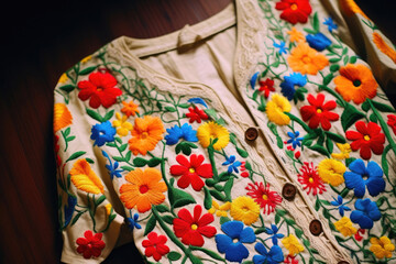 Vintage-Inspired Cross-Stitch Shirt