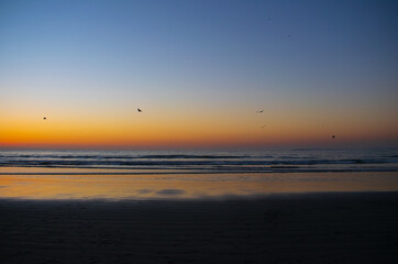 atardecer en el mar