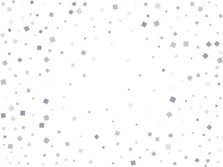 Elegant Shiny Silver Square Confetti