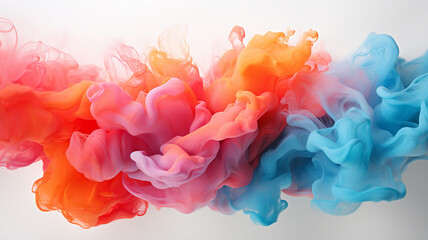 Rainbow Smoke. 3D Render. Colored Background - obrazy, fototapety, plakaty