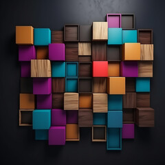 abstract colorful cubes background