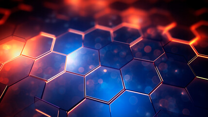 abstract background of hexagons