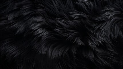 black fur background. - obrazy, fototapety, plakaty