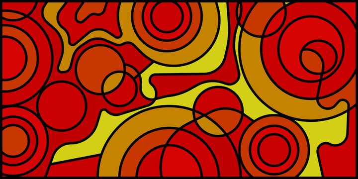 Modern Abstract Shaape With Line Backround