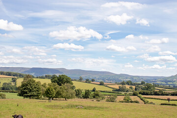 Fototapeta na wymiar Mid Wales scenery in the Summertime.
