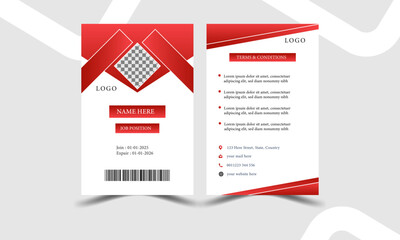 Modern ID Card With Gradient Identity Card Layout