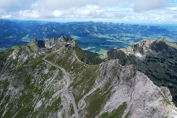 Alpen, Allgäu, Nebelhorn, Gipfelstation 2023