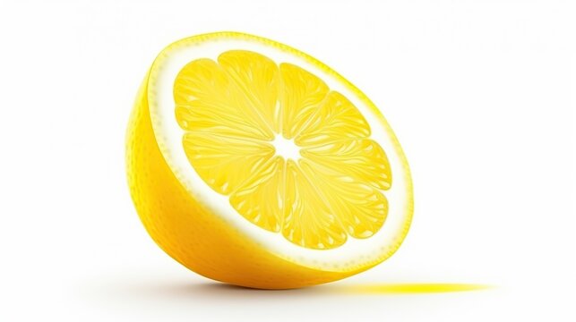 Orange slice fruit isolated white background. AI generated image
