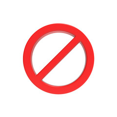Obraz na płótnie Canvas Prohibition signs 3d illustration forbid stop road sign for danger warning
