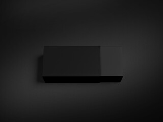 3D illustration. Rectangular pencil eraser isolated on black background