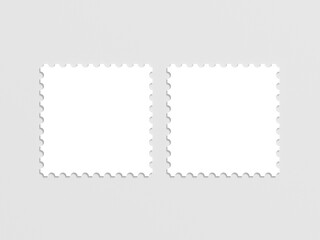 3D illustration. Postage stamp isolated on white background