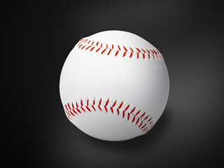 Baseball isolated on black background