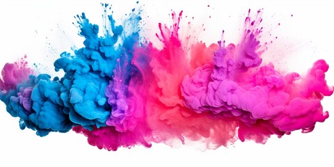 bright paint color powder festival explosion isolated background. industrial print concept background | Generative AI