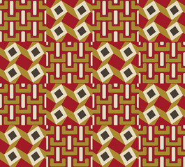 Seamless Geo Drop Motif Pattern 