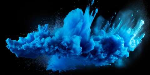 bright paint color powder festival explosion isolated background. industrial print concept background | Generative AI