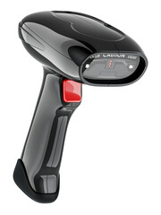 Barcode reader. Handheld Laser Barcode Scanner, 3D rendering isolated on transparent background © alexlmx