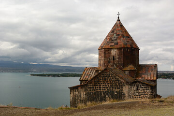 Surp Arakelots church on lake Sevan. Sevanavank. Gegharkunik province. Armenia