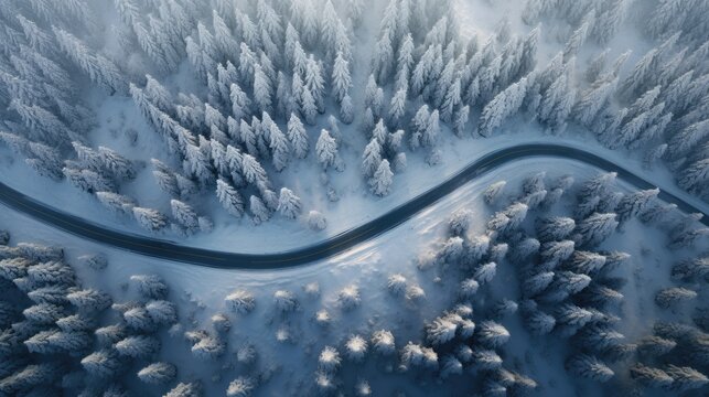 Mountain trail in winter conditions