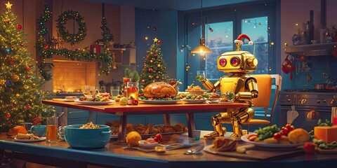 robot christmas