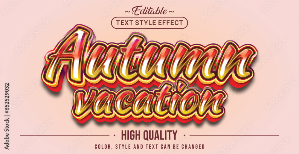 Poster Editable text style effect - Autumn text style theme.