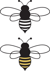 Large bumble bee symmetrical graphic.
