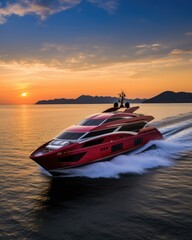 Fototapeta premium Extraance takes center stage as a mosaic of vibrant personalities converge at a prestigious yacht show, exuding confidence and sophistication, akin to gl celebrities stepping out onto a