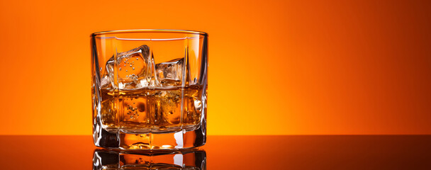 Glass of Whiskey - Whisky on Ice - Generative AI