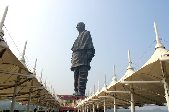Gujarat, India - December 17, 2019: Sardar Vallabhbhai Patel Statue of Unity