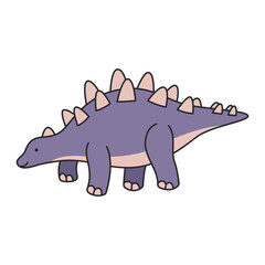 dinosaur cartoon icon over white background colorful design vector illustration. vector illustration