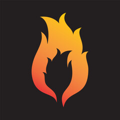 Fire Logo Template vector icon Oil, gas and energy logo