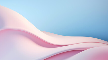 soft subtle perfectly smooth curves, pastel, light pink, light blue, minimalism
