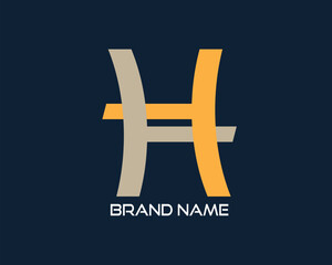 Obraz premium H letter logo. EPS file. Editable Color. CMYK Color mode. Free Font used. Easy To Download.