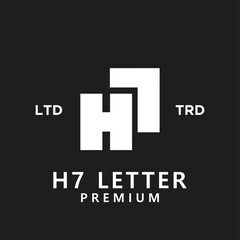 Fototapeta premium h7 letter logo icon design