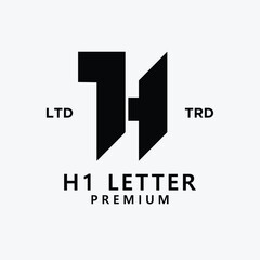 h7 letter logo icon design