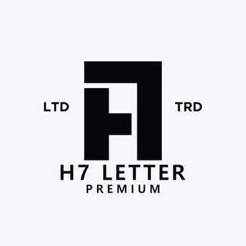 h7 letter logo icon design