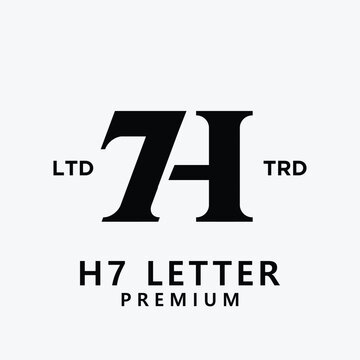 h7 letter logo icon design