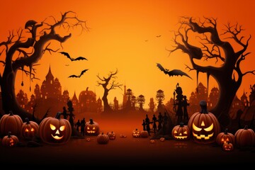 Halloween elements background wallpaper webpage design template