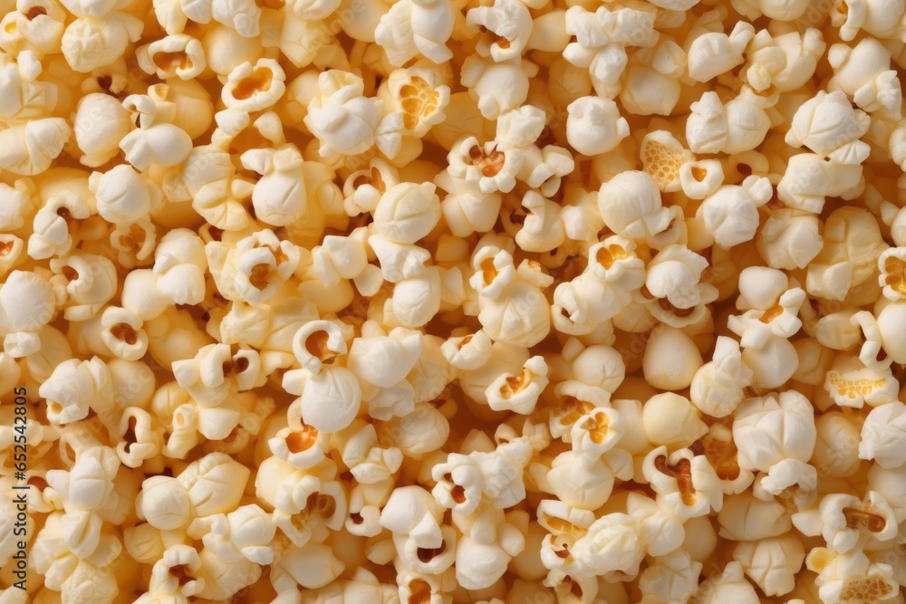 Poster appetizing popcorn. background with selective focus and copy space