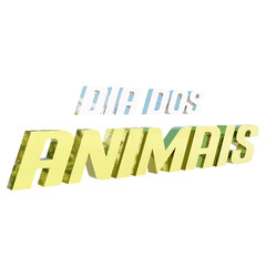 Fototapeta premium Dia dos animais 3d PNG