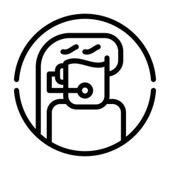 Customer icon line style, best for presentation template and web, etc.