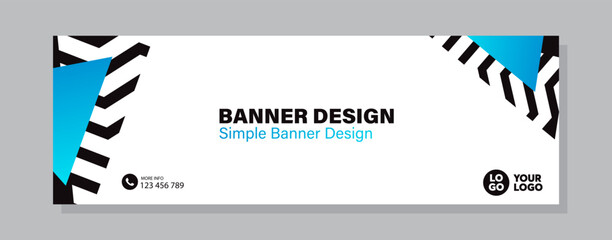Colorful template banner with gradient color and black color. Design with abstract shape.