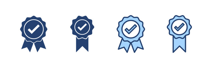 Approved icon vector. Certified Medal Icon