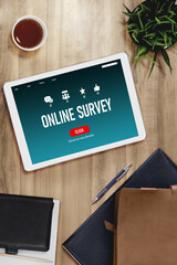 Online survey form for modish digital information collection on the internet network