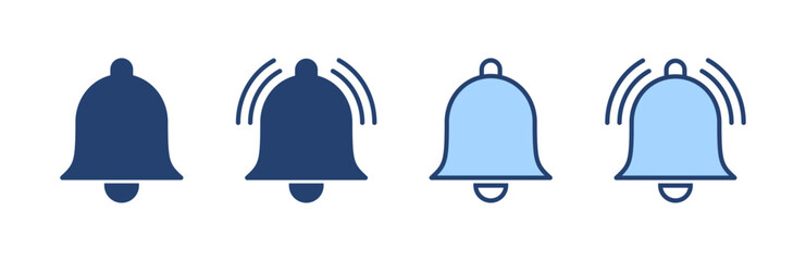 Bell icon vector. Notification sign and symbol for web site design