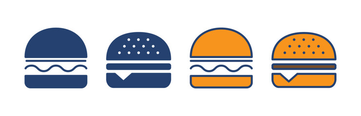 Fototapeta premium Burger icon vector. burger sign and symbol. hamburger