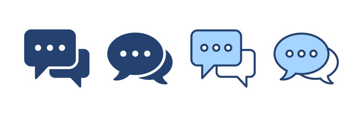 Chat icon vector. speech bubble sign and symbol. comment icon. message
